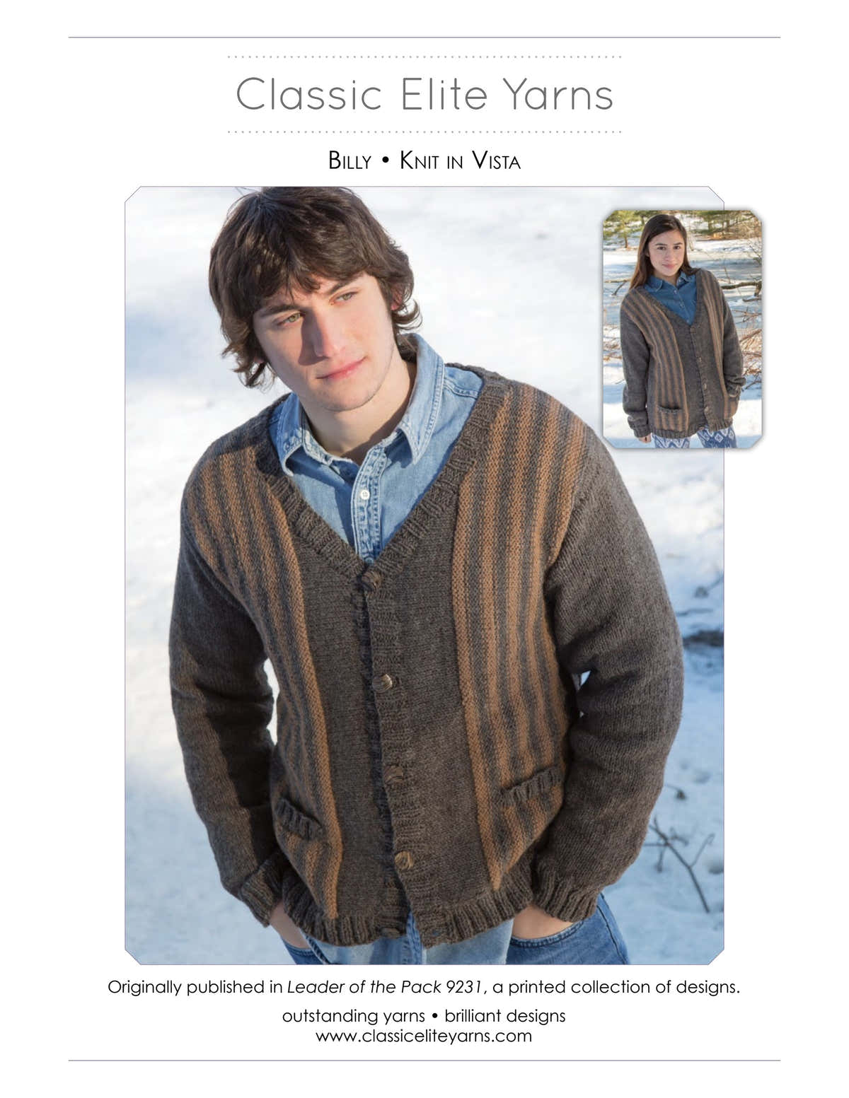 Classic Elite Yarns Billy Cardigan Knitting Pattern