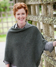 Churchmouse Studio Easy Folded Poncho in Rowan Felted Tweed/BSF Babay Alpaca
