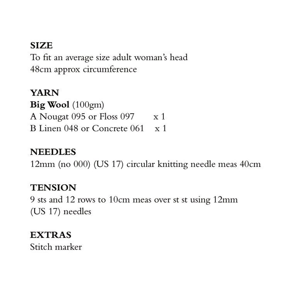 Striped Hat in Rowan Big Wool - RTP008-00009-ENP - PDF