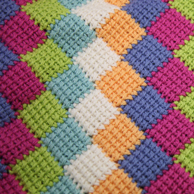 Valley Yarns Playing Blocks Baby Blanket Crochet Pattern