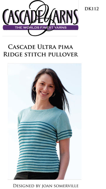 Ridge Stitched Pullover in Cascade Ultra Pima - DK112 - Free PDF
