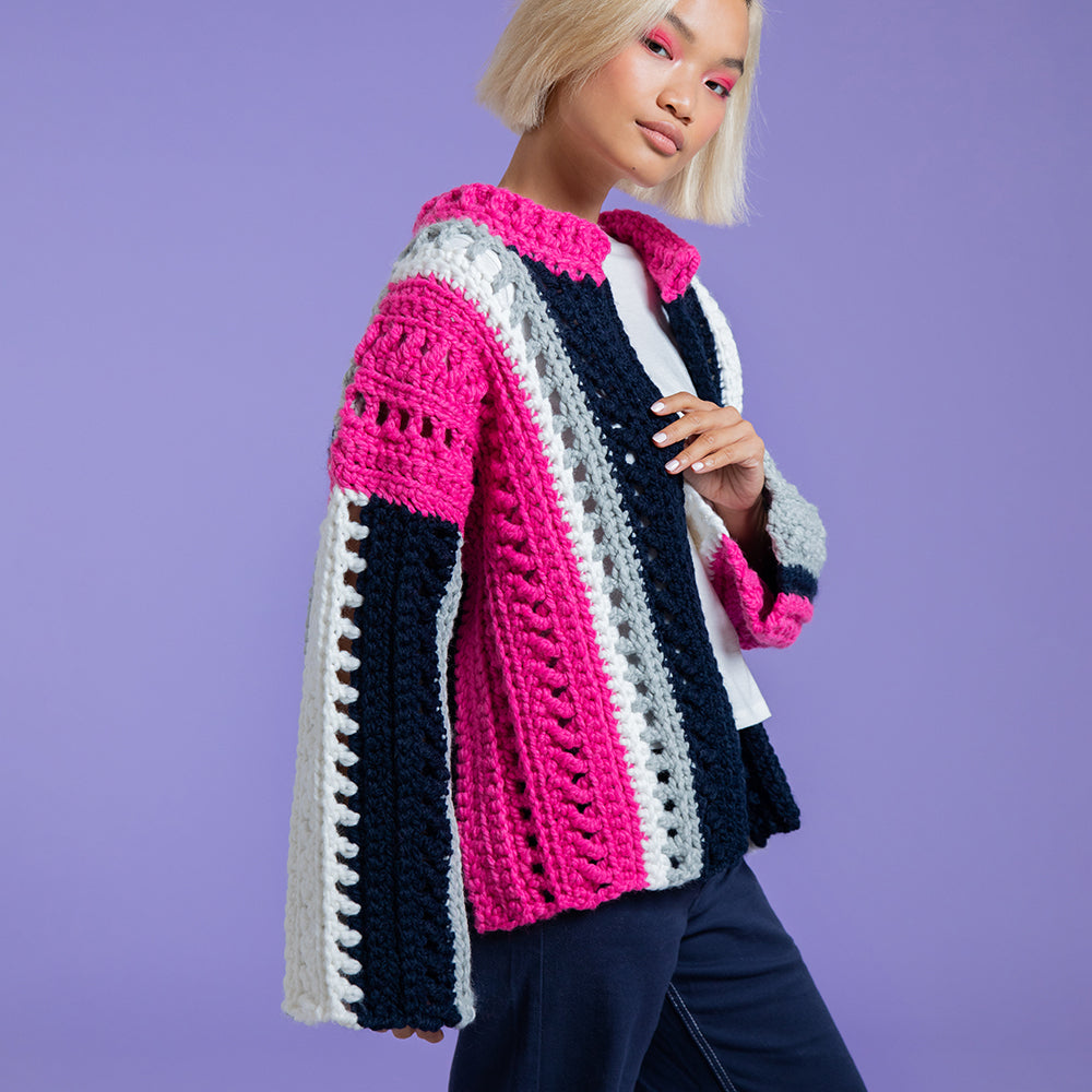 Paintbox Yarns Jump for Joy Jacket Crochet Pattern