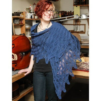 Valley Yarns 40th Anniversary Mixed Tide Shawl Knitting Pattern