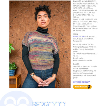 Berroco Vajen Vest Knitting Pattern