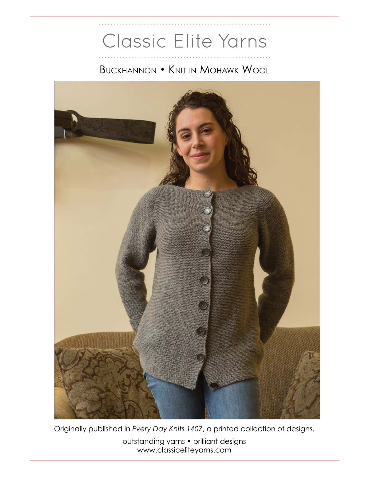 Classic Elite Yarns Buckhannon Cardigan Knitting Pattern