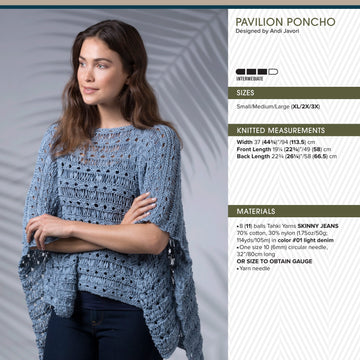Tahki Yarns Pavilion Poncho Knitting Pattern