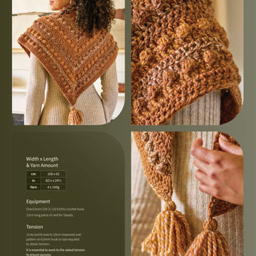 Cielo Crochet Bobble Shawl by Cassie Ward in Retreat Twist Chunky