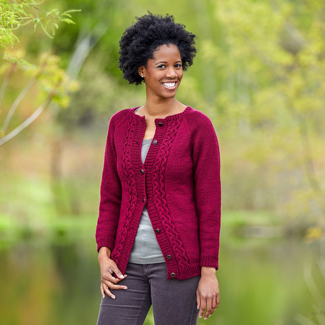 Valley Yarns Fiona Cardigan Knitting Pattern