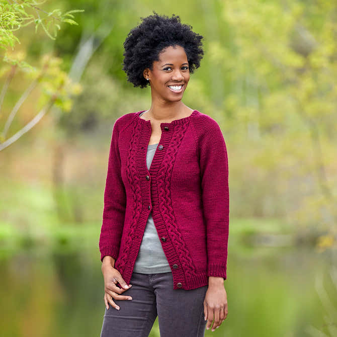 Valley Yarns Fiona Cardigan Knitting Pattern