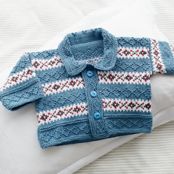 Debbie Bliss Diamond Fairisle Cardigan Knitting Pattern
