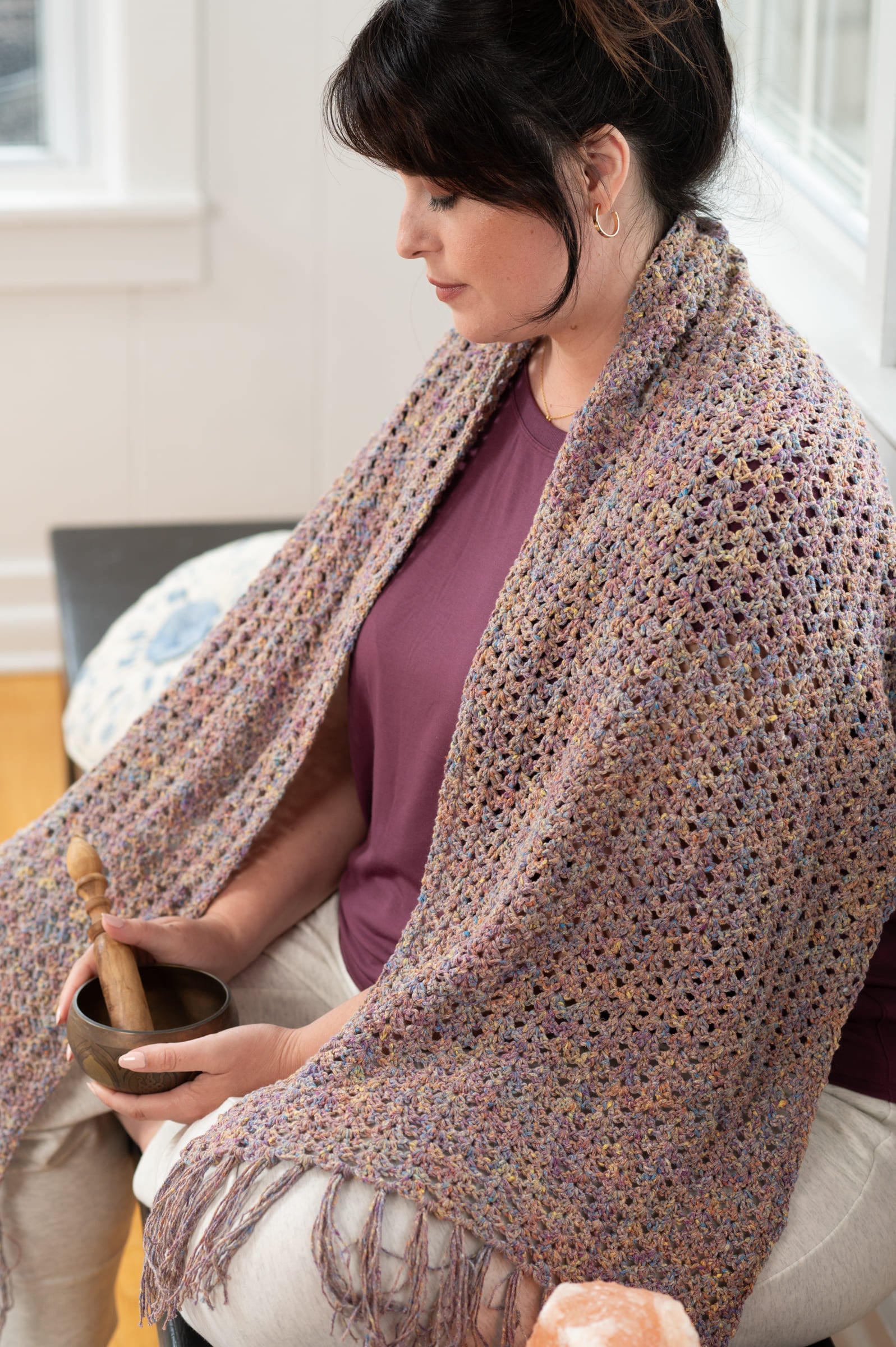 Berroco Rest & Reset Chodron Shawl Crochet Pattern