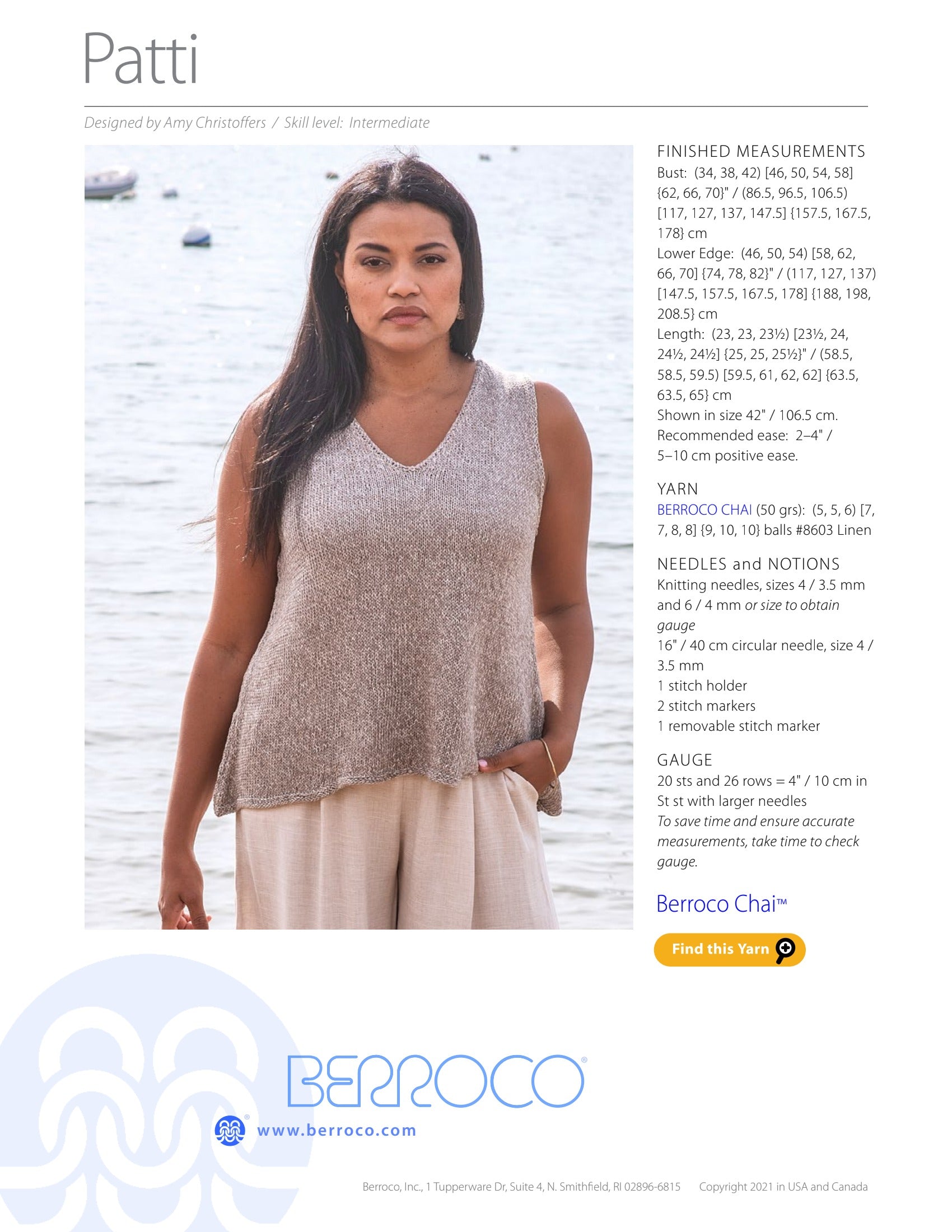 Berroco Patti Jumper Knitting Pattern