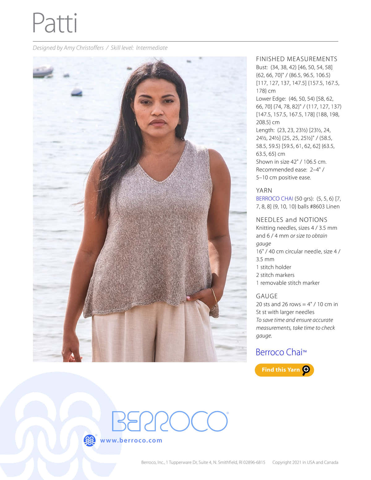 Berroco Patti Jumper Knitting Pattern