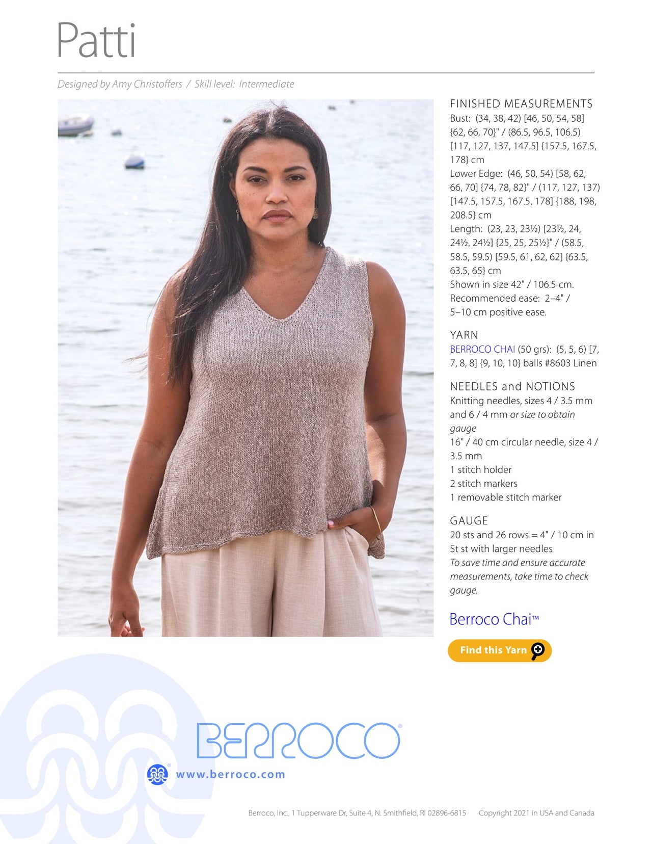 Berroco Patti Jumper Knitting Pattern
