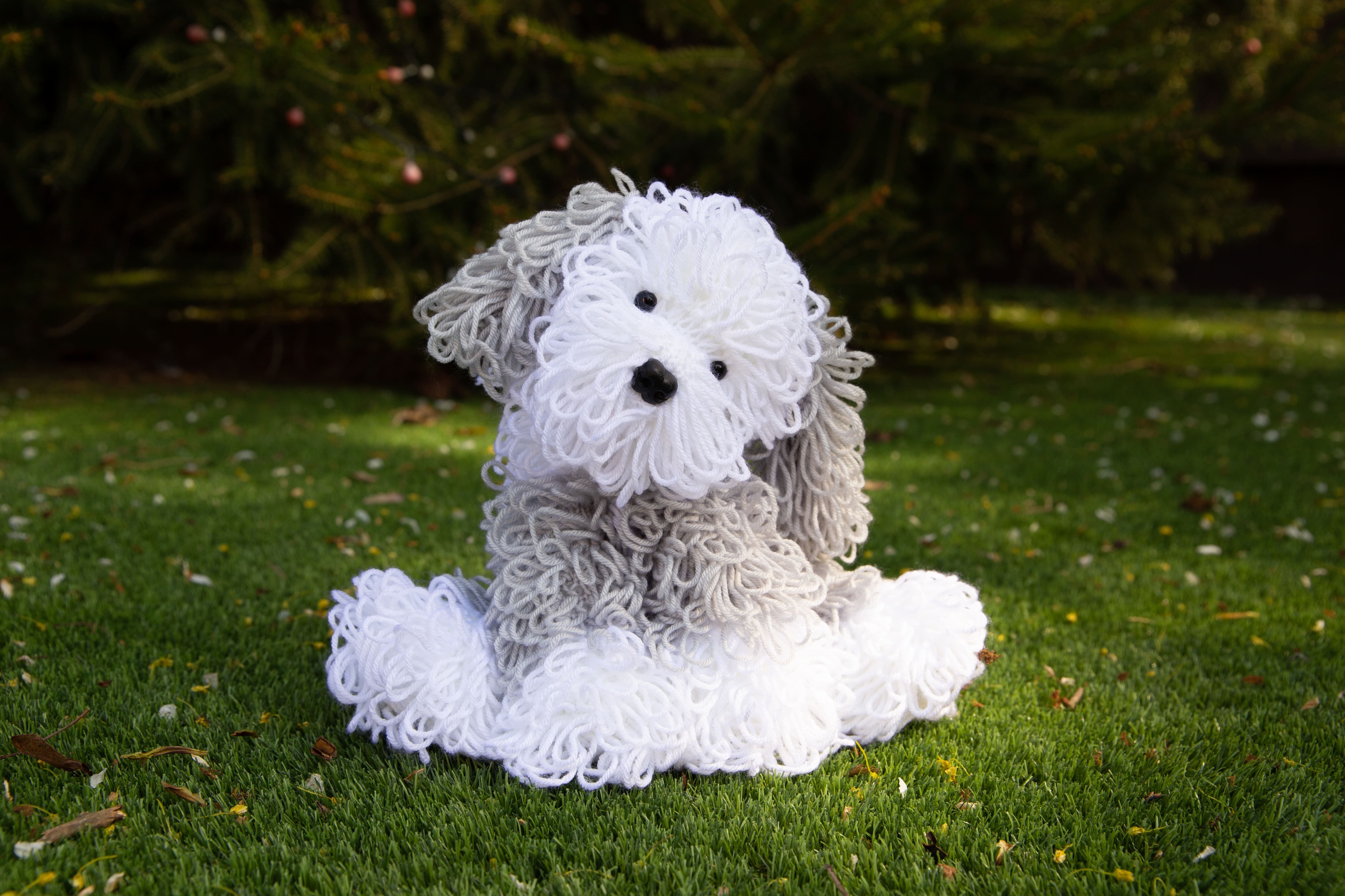 Deramores Old English Sheepdog Toy Knitting Pattern