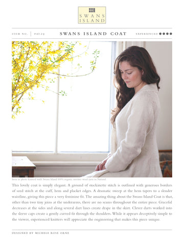 Swans Island Swans Island Coat Cardigan Knitting Pattern