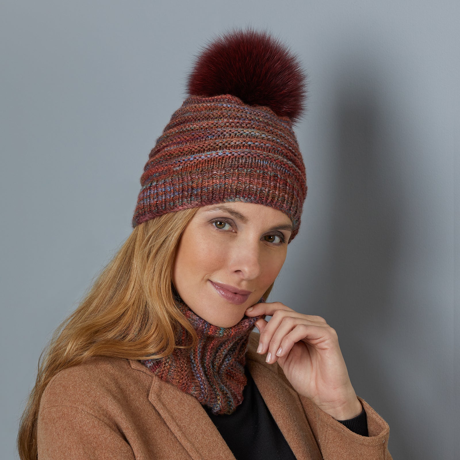 Stacy Charles Fine Yarns Lisa Hat & Cowl Knitting Pattern