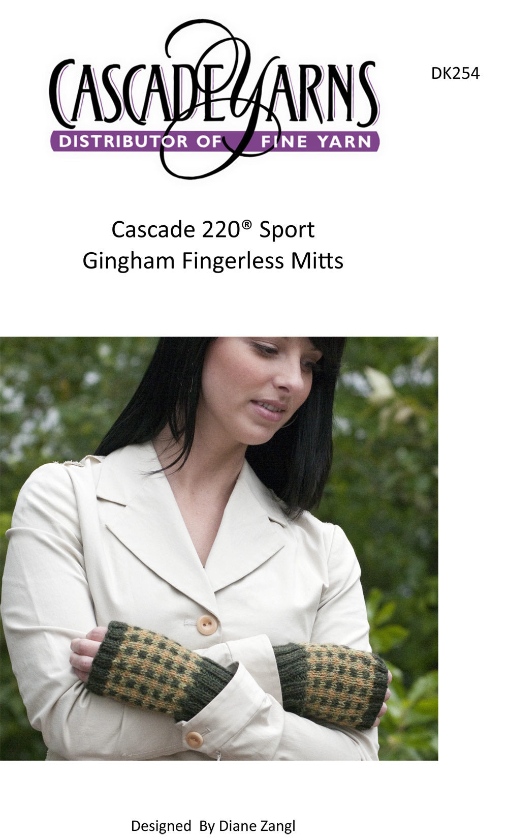 Gingham Fingerless Mitts Mittens Knitting Pattern