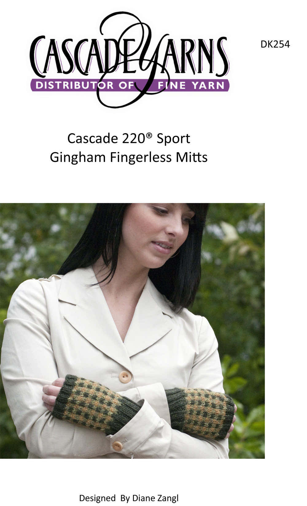 Gingham Fingerless Mitts Mittens Knitting Pattern