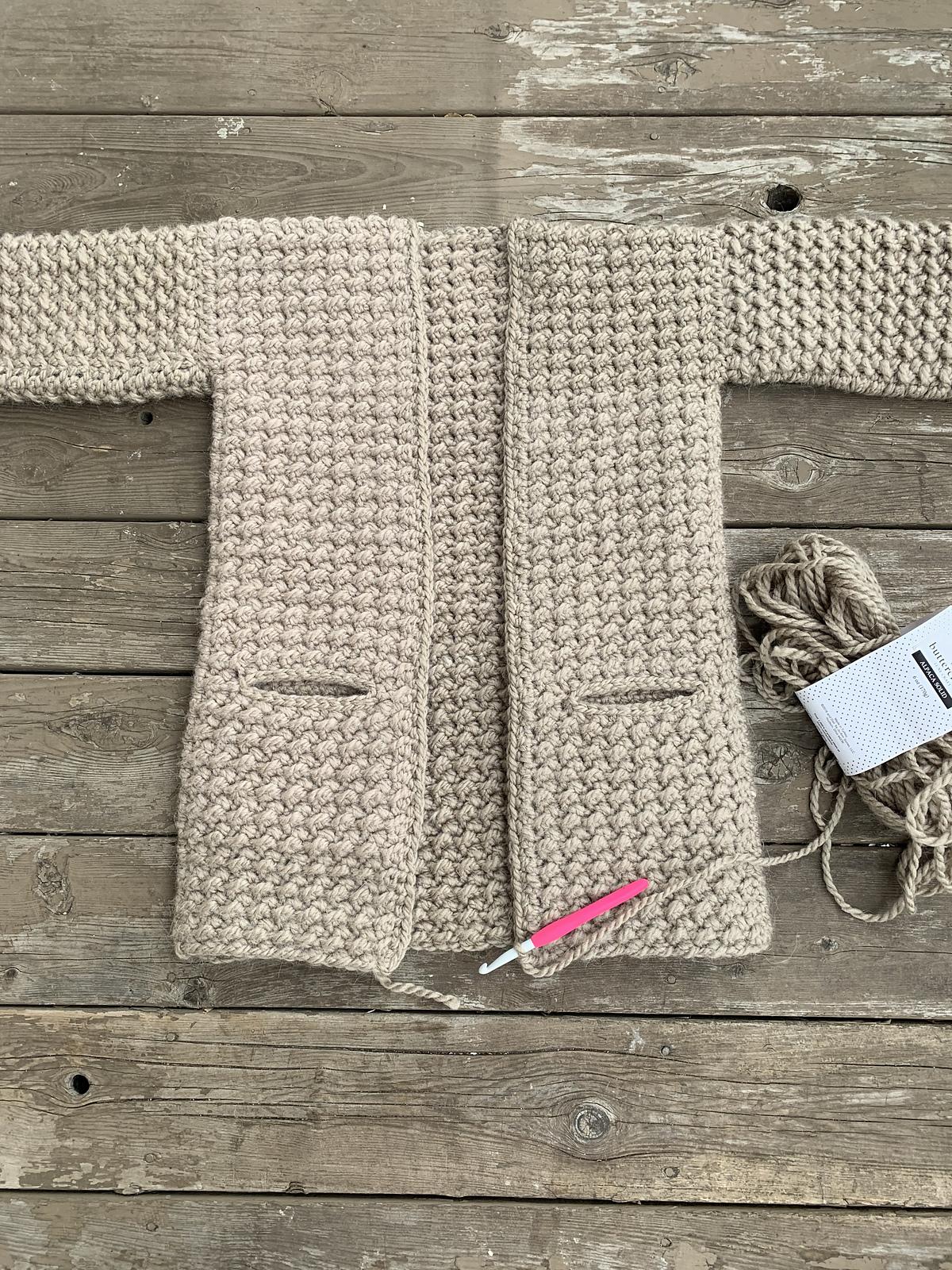 Even moss stitch sweater