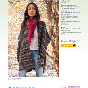 Berroco Jolana Cape Knitting Pattern