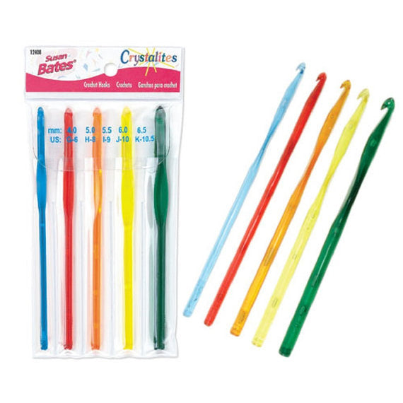 Susan Bates Crystalites Crochet Hooks