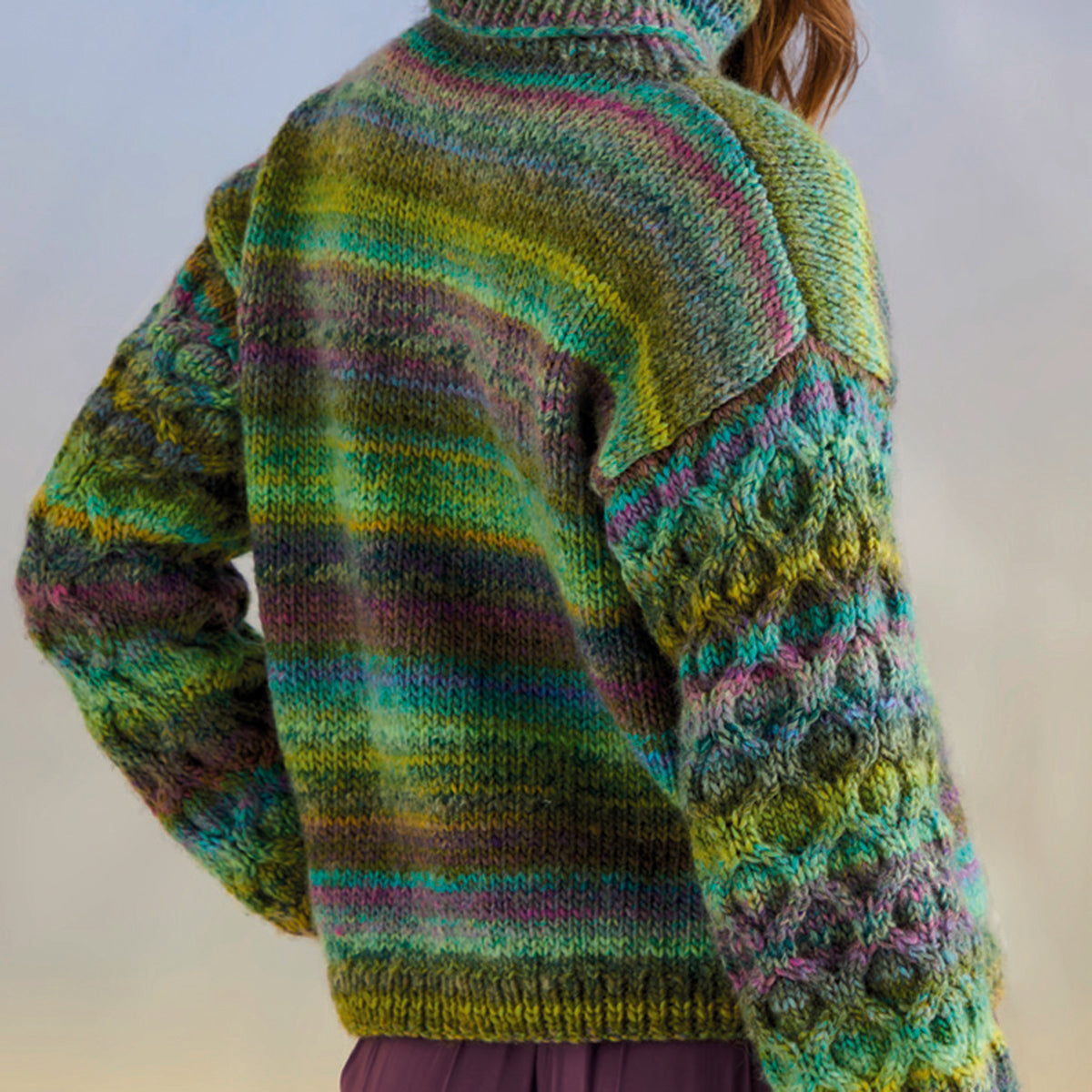 Sirdar Kelp Sleeve Sweater & Scarf Knitting Pattern