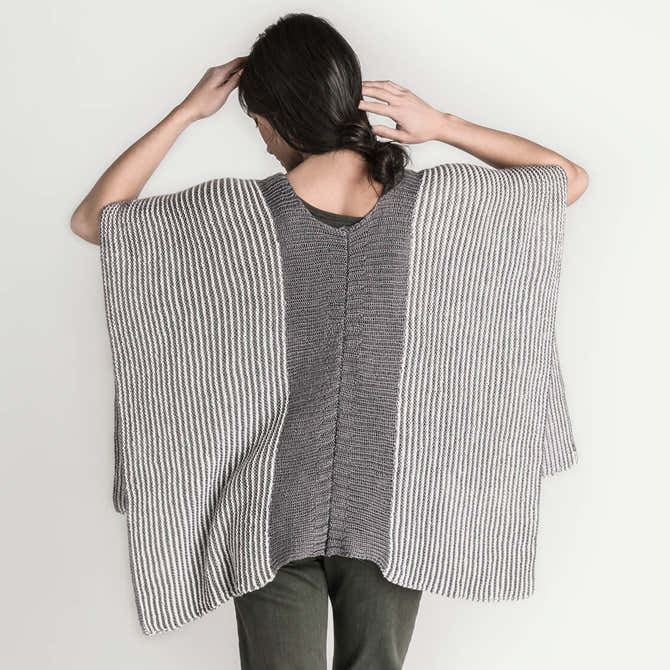 Blue Sky Fibers Esko Kimono Cape Knitting Pattern