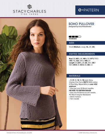 Stacy Charles Fine Yarns Soho Pullover PDF