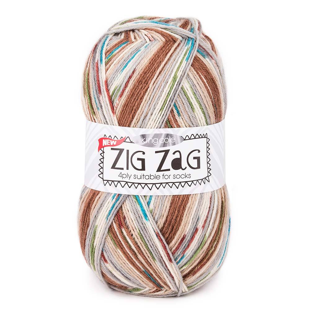 King Cole Zigzag 4Ply Yarn - Wool 4 Ply