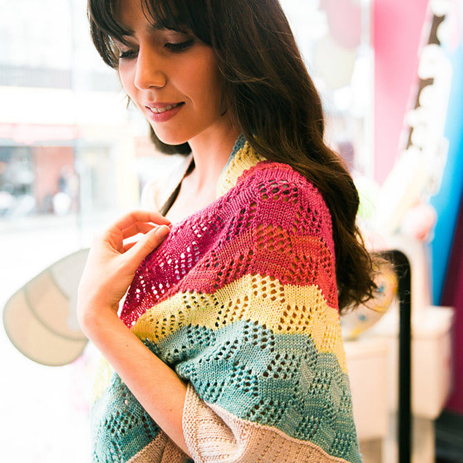 SweetGeorgia Curiosa Wrap Knitting Pattern