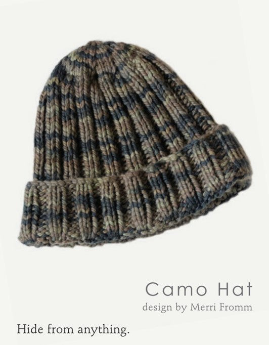 Blue Sky Fibers Camo Hat Knitting Pattern