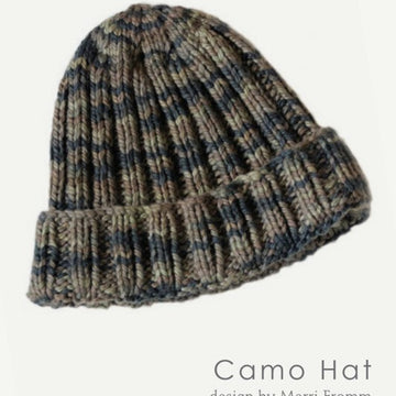 Blue Sky Fibers Camo Hat Knitting Pattern