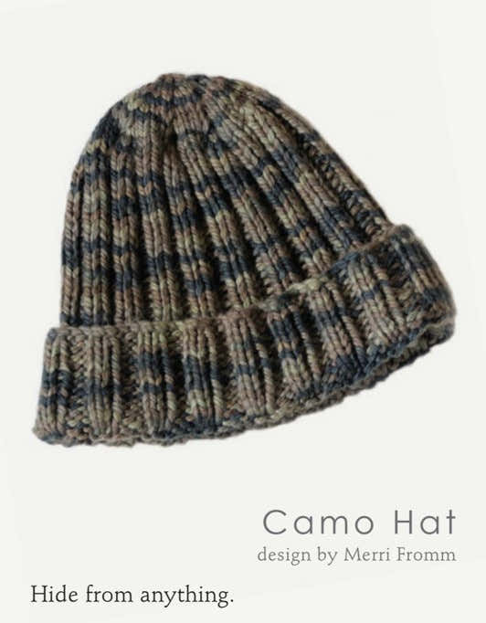 Blue Sky Fibers Camo Hat Knitting Pattern