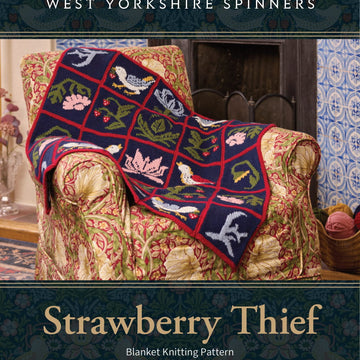 Strawberry Thief Blanket Designed by Debbie Bliss & ChloÃ© Elizabeth Birch in Morris DK