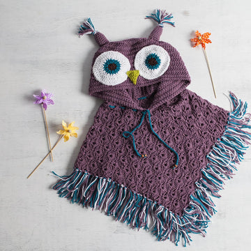 Hooded Owl Poncho and Socks