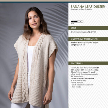Tahki Yarns Banana Leaf Duster Knitting Pattern