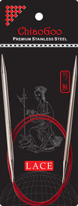 ChiaoGoo 32 in RED Lace Circular Needles Stainless Steel