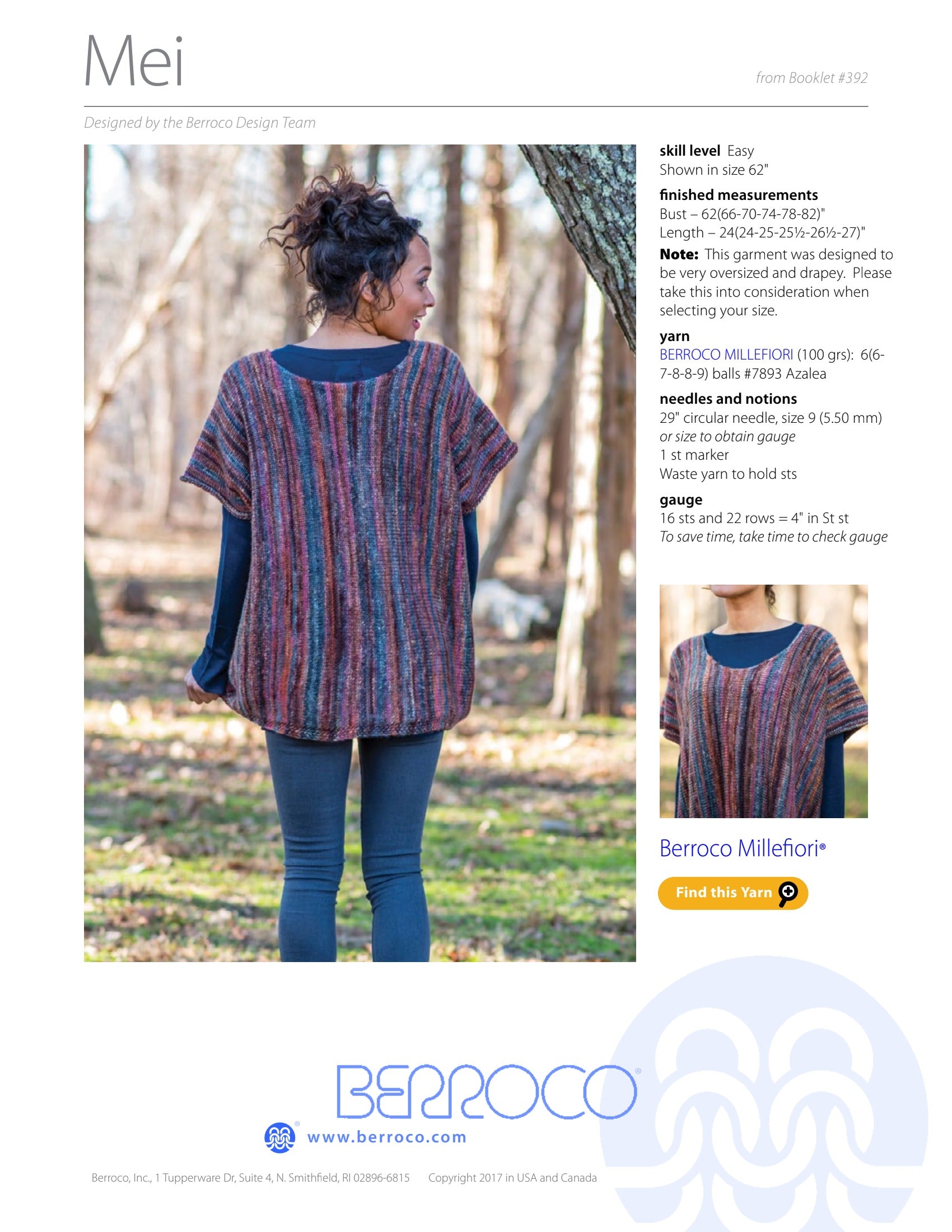 Berroco Mei Jumper Knitting Pattern