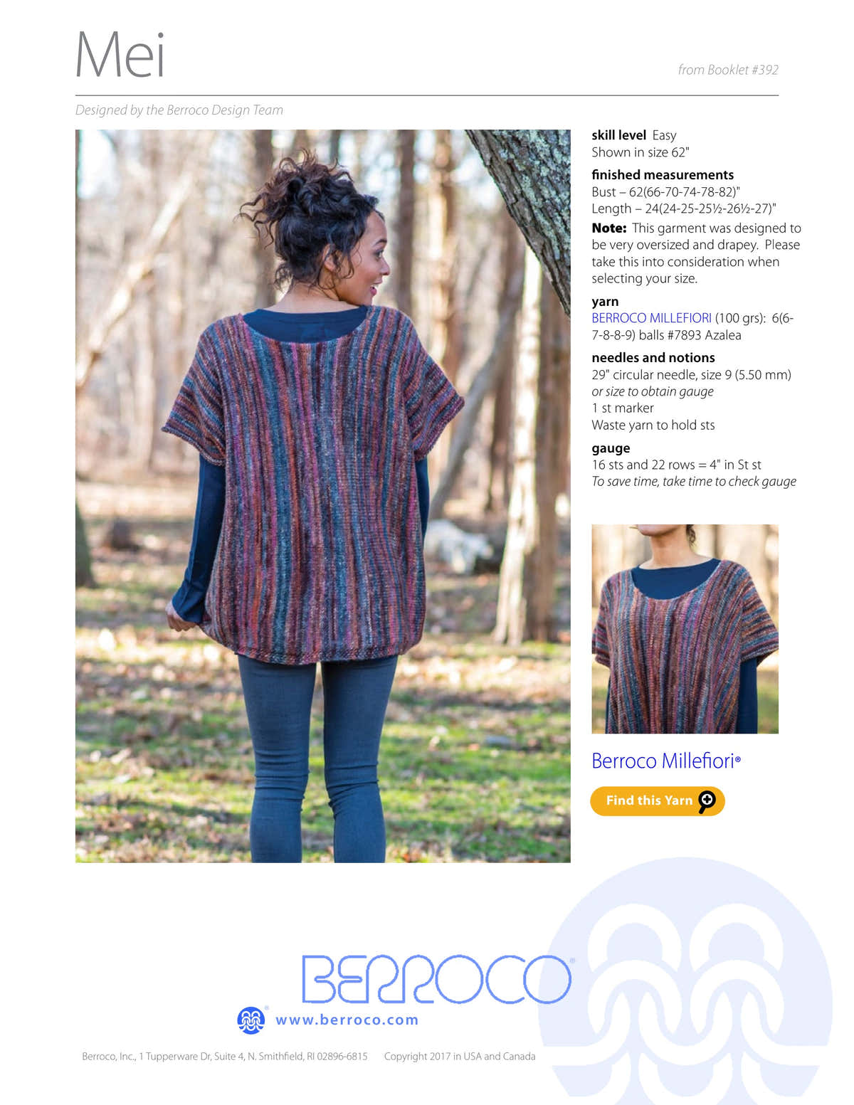 Berroco Mei Jumper Knitting Pattern