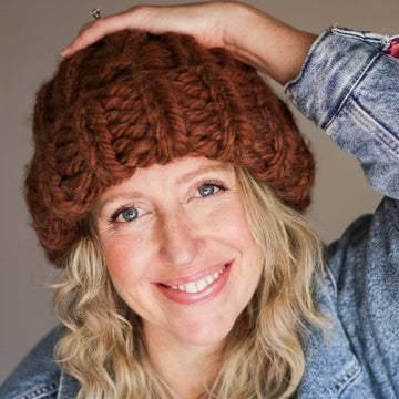 Knit Flat Chunky Hat