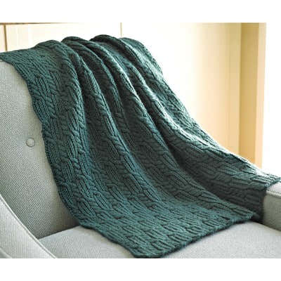 Valley Yarns Soft Cables Afghan Knitting Pattern