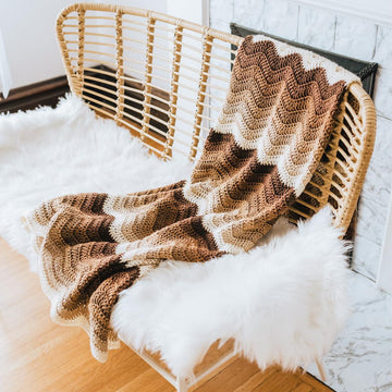 Mocha Ripple Afghan