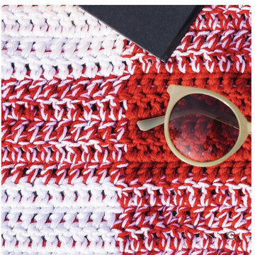 Crochet Checked Picnic Blanket