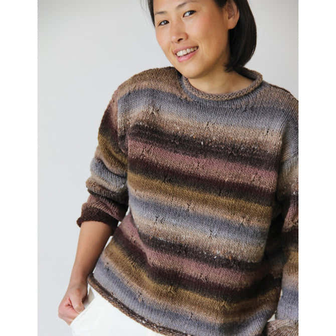 Noro High Neck Pullover Jumper Knitting Pattern
