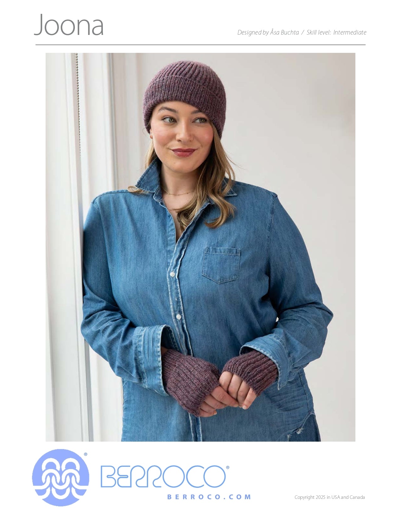 Joona Hat and Gloves in Berroco Lanas Light PDF