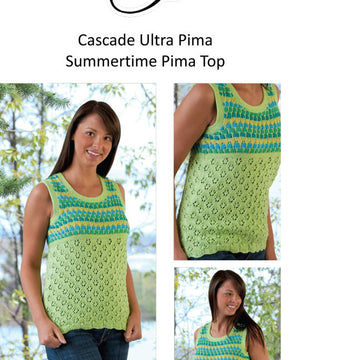 Summer Tank Top in Cascade Ultra Pima - DK216 - Free PDF