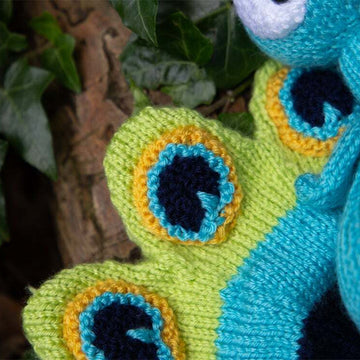 Deramores Peacock Toy Knitting Pattern