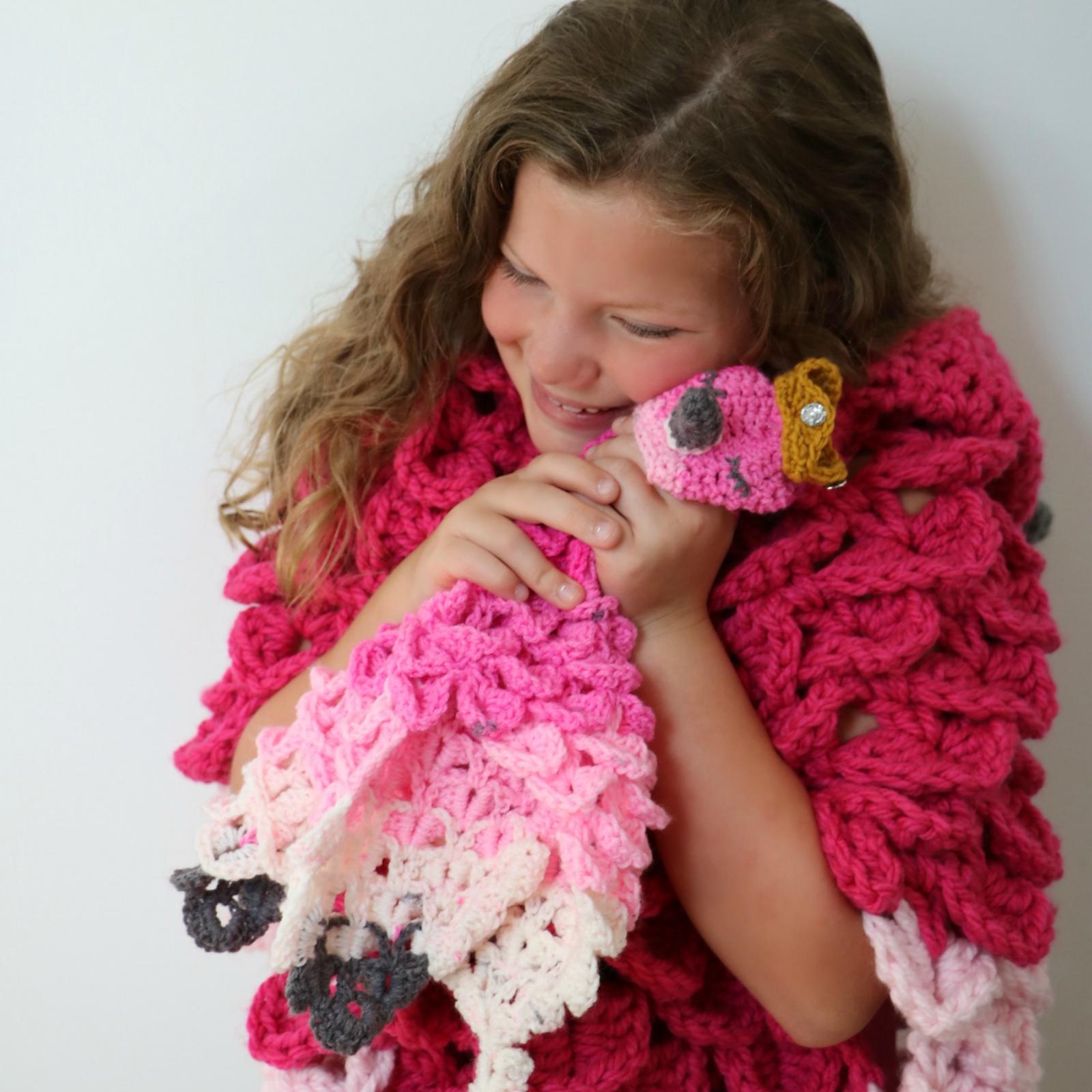 Hooded Flamingo Blanket Costume