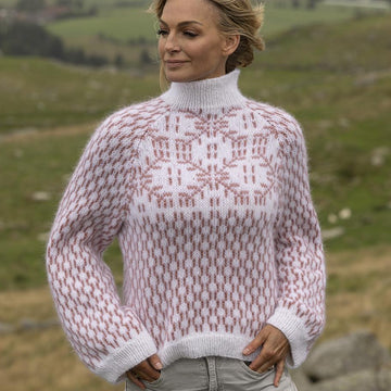 Hulda Sweater in Viking of Norway Alpaca Bris Pink PDF